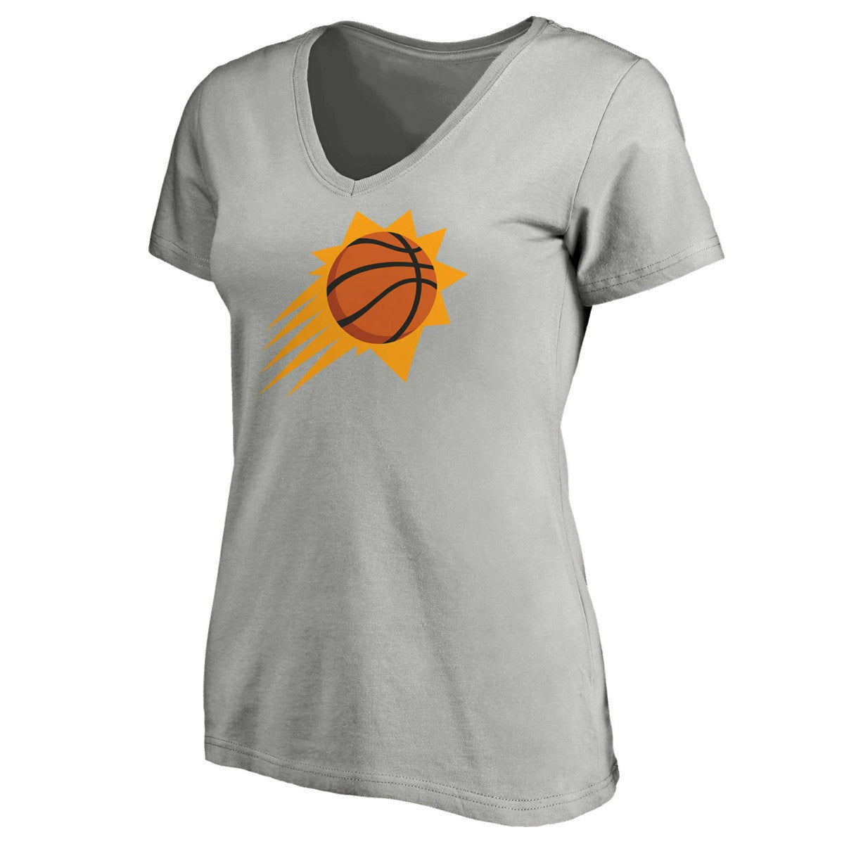 Phoenix Suns Women's Primary Logo Team V-Neck T-Shirt - Gray sale