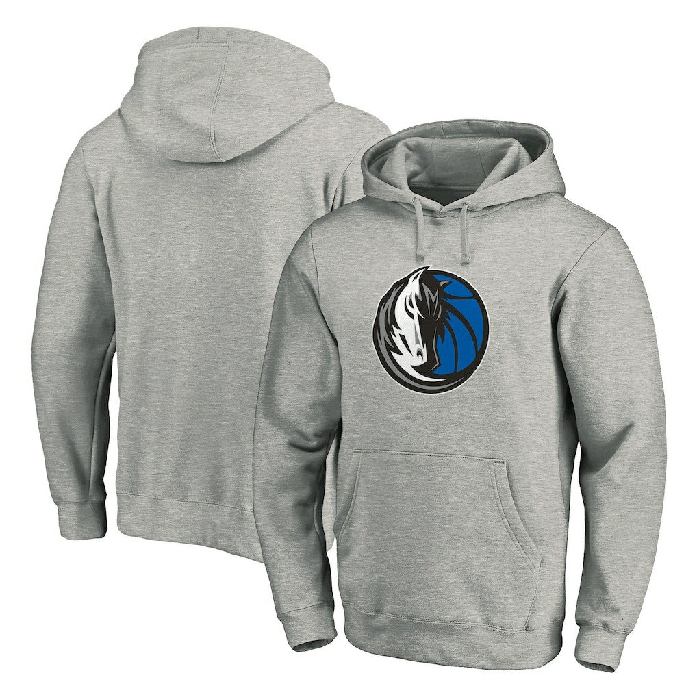 Dallas Mavericks Team Primary Logo Fitted Pullover Hoodie sale - Heather Gray cheap