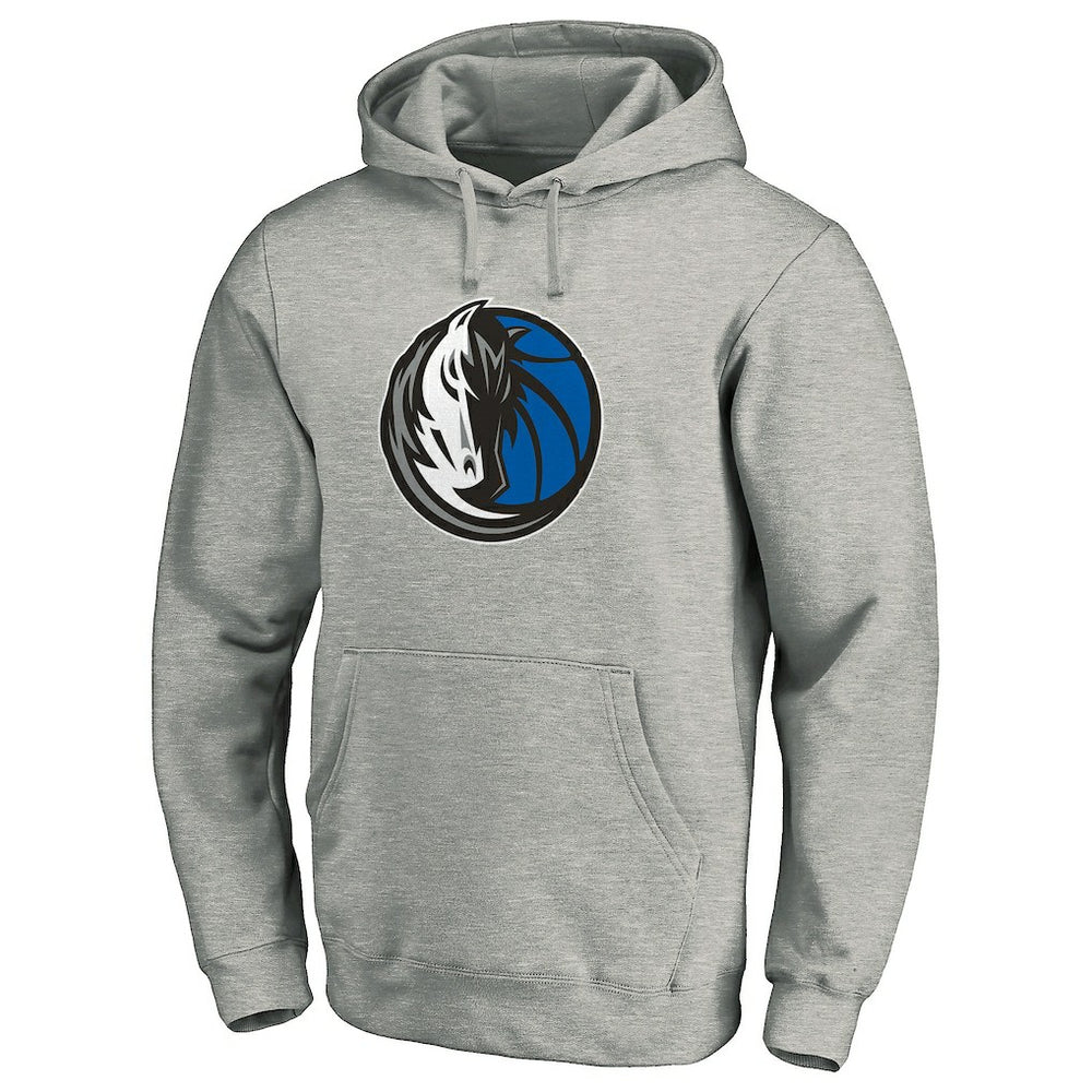 Dallas Mavericks Team Primary Logo Fitted Pullover Hoodie sale - Heather Gray cheap