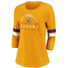 Los Angeles Lakers Women's Iconic Prolific Modern 3/4-Sleeve T-Shirt - Gold online
