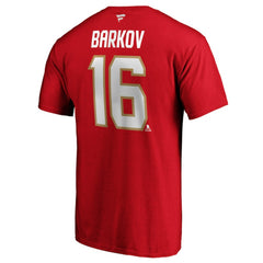 Aleksander Barkov Florida Panthers Fanatics Authentic Stack Player Name & Number T-Shirt - Red T-shirts