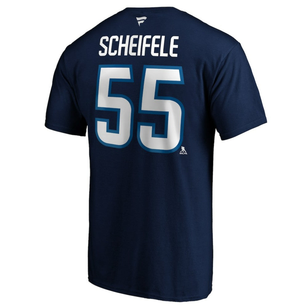 Mark Scheifele Winnipeg Jets Fanatics Authentic Stack Name & Number Team T-Shirt - Navy T-shirts
