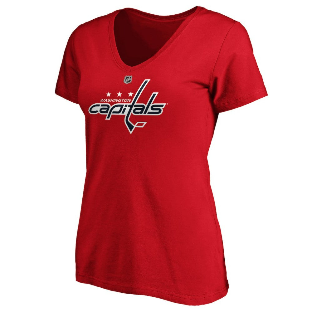 Tom Wilson Washington Capitals Fanatics Women's Authentic Stack Name & Number V-Neck T-Shirt - Red T-shirts