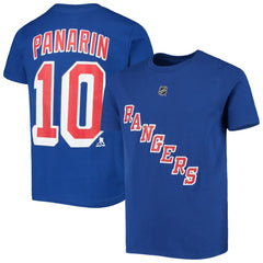 Artemi Panarin New York Rangers Youth Player Name & Number T-Shirt - Blue T-shirts