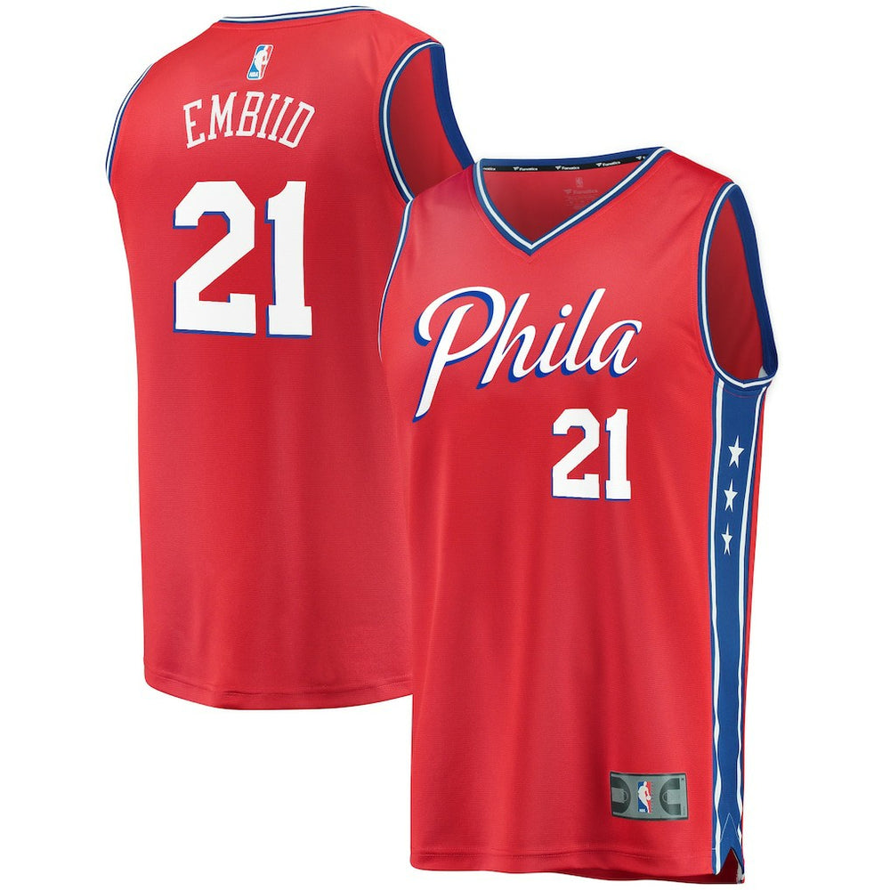 Joel Embiid Philadelphia 76ers Youth 2019/20 Fast Break Replica Player Team Jersey - Statement Edition - Red online