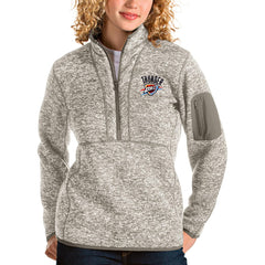 Oklahoma City Thunder Antigua Women's Fortune Quarter-Zip Pullover Jacket - Natural outlet