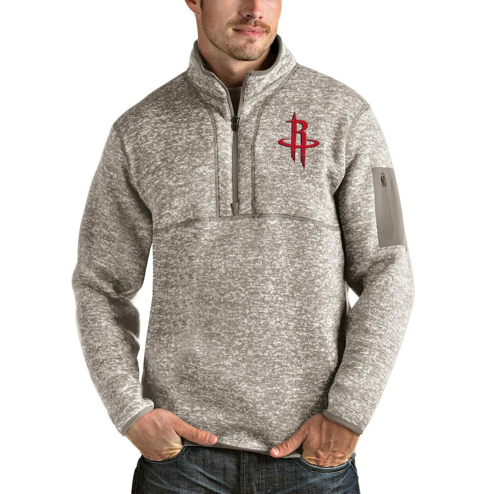 Houston Rockets Antigua Fortune Quarter-Zip Pullover Jacket sale - Natural sale