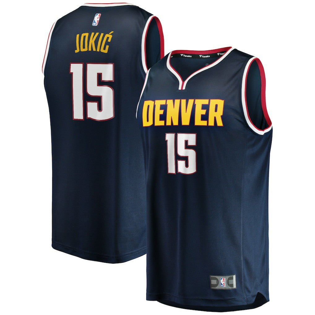 Nikola Jokic Denver Nuggets Fast Break Player Jersey sale - Icon Editi- Navy online