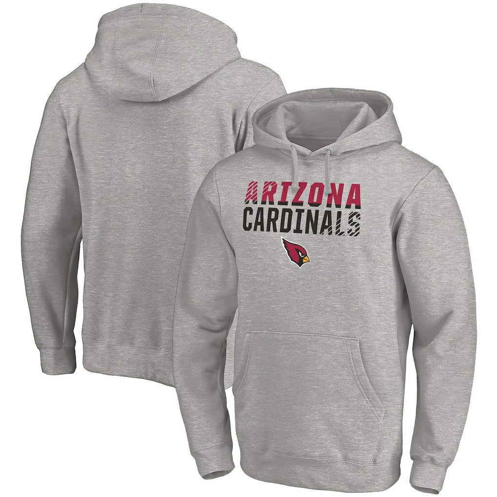 Arizona Cardinals Fade Out Fitted Pullover Hoodie - Heather Gray discount