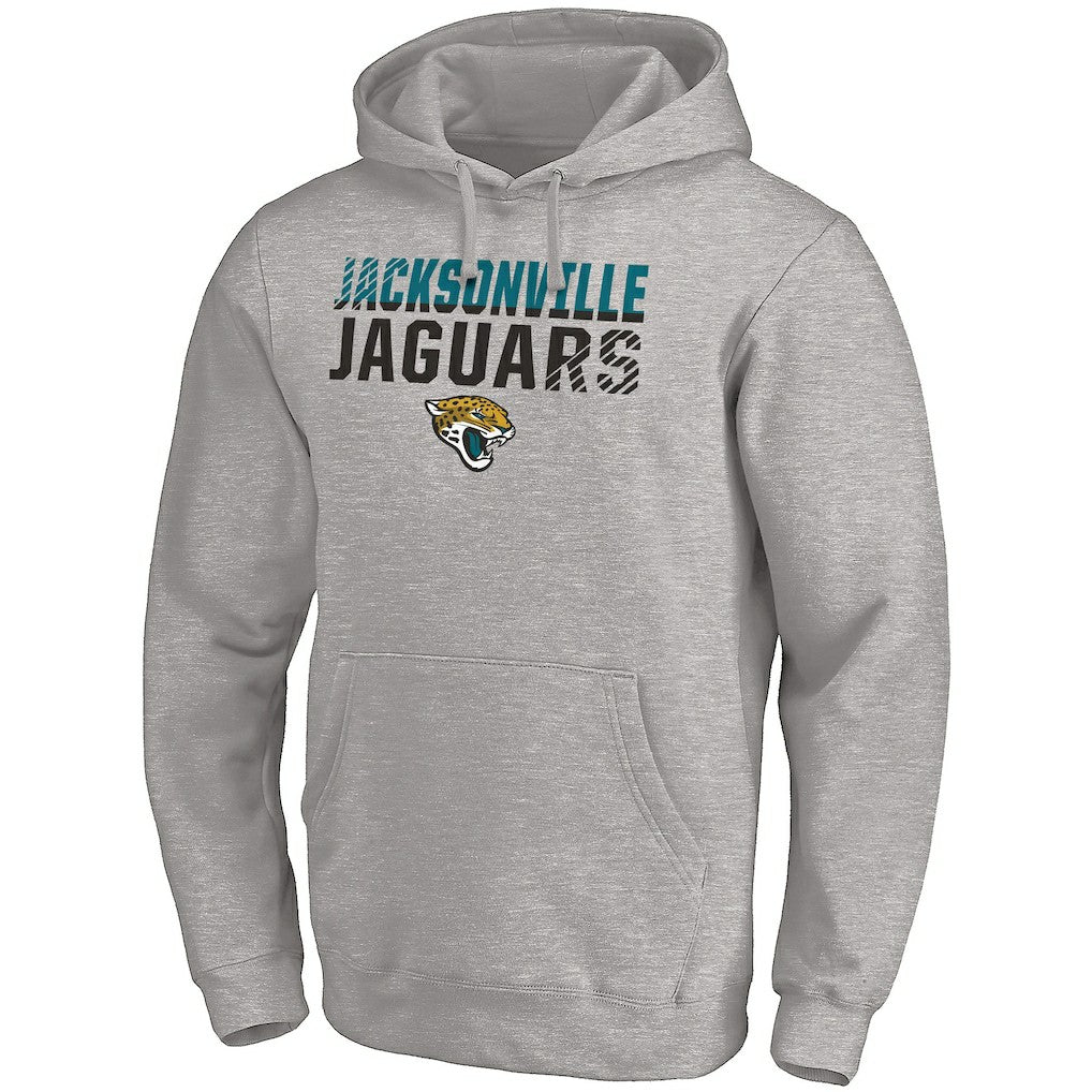 Jacksonville Jaguars Fade Out Fitted Pullover Hoodie - Heather Gray for sale
