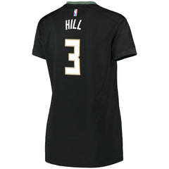 George Hill Milwaukee Bucks Women's Fast Break Replica Player Jersey - Statement Edition - Black cheap