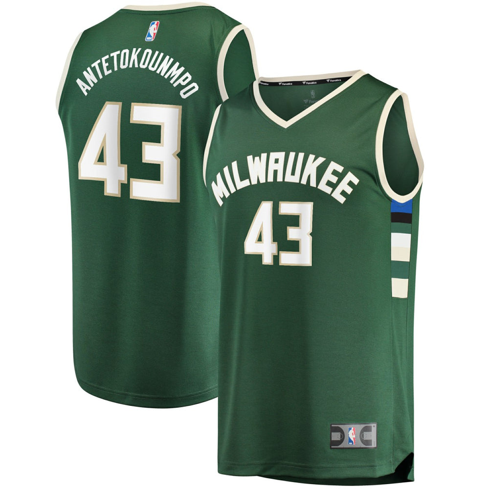 Thanasis Antetokounmpo Milwaukee Bucks Fast Break Replica Player Jersey - Icon Edition - Hunter Green on sale