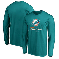 Miami Dolphins Team Lockup Long Sleeve T-Shirt - Aqua for sale