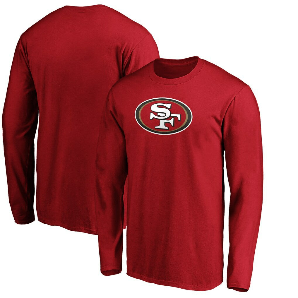 San Francisco 49ers Team Lockup Long Sleeve T-Shirt - Scarlet discount