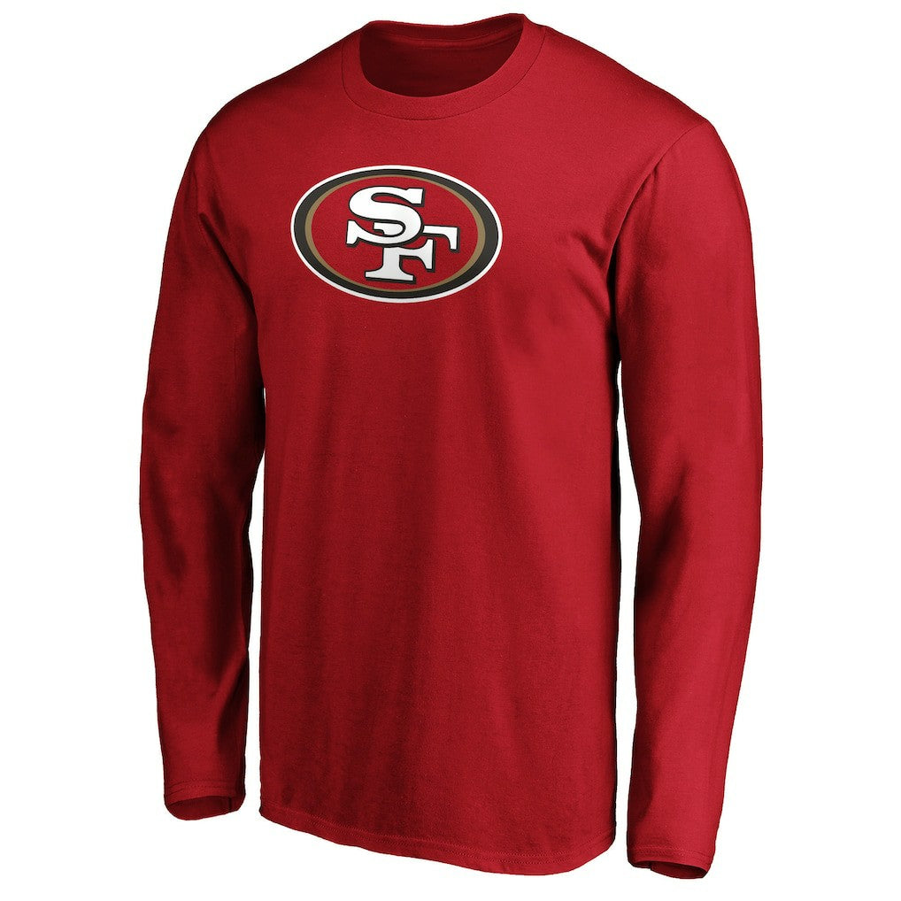 San Francisco 49ers Team Lockup Long Sleeve T-Shirt - Scarlet discount