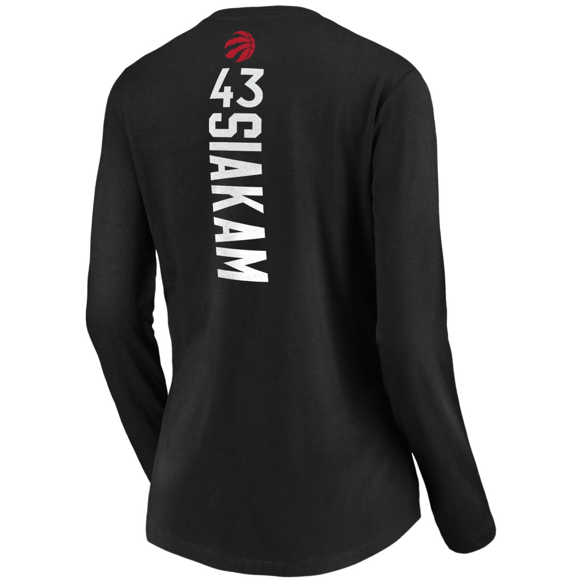 Pascal Siakam Toronto Raptors Women's Playmaker Name & Number Long Sleeve T-Shirt - Black on sale