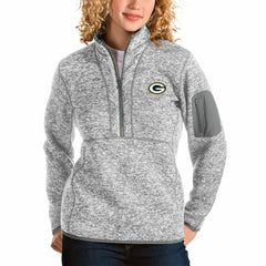 Green Bay Packers Antigua Women's Fortune Half-Zip Pullover Jacket - Gray online