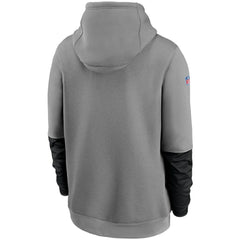 New Orleans Saints Sideline Playbook Performance Pullover Hoodie - Heathered Gray/Black discount