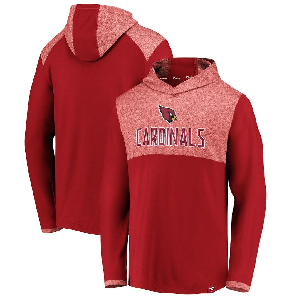 Arizona Cardinals Iconic Marbled Clutch Hoodie Long Sleeve T-Shirt - Cardinal outlet
