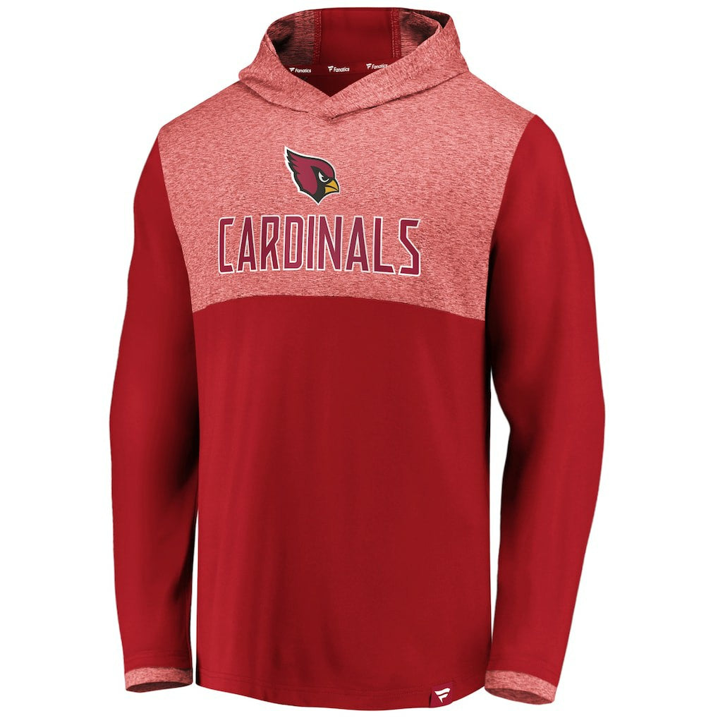 Arizona Cardinals Iconic Marbled Clutch Hoodie Long Sleeve T-Shirt - Cardinal outlet