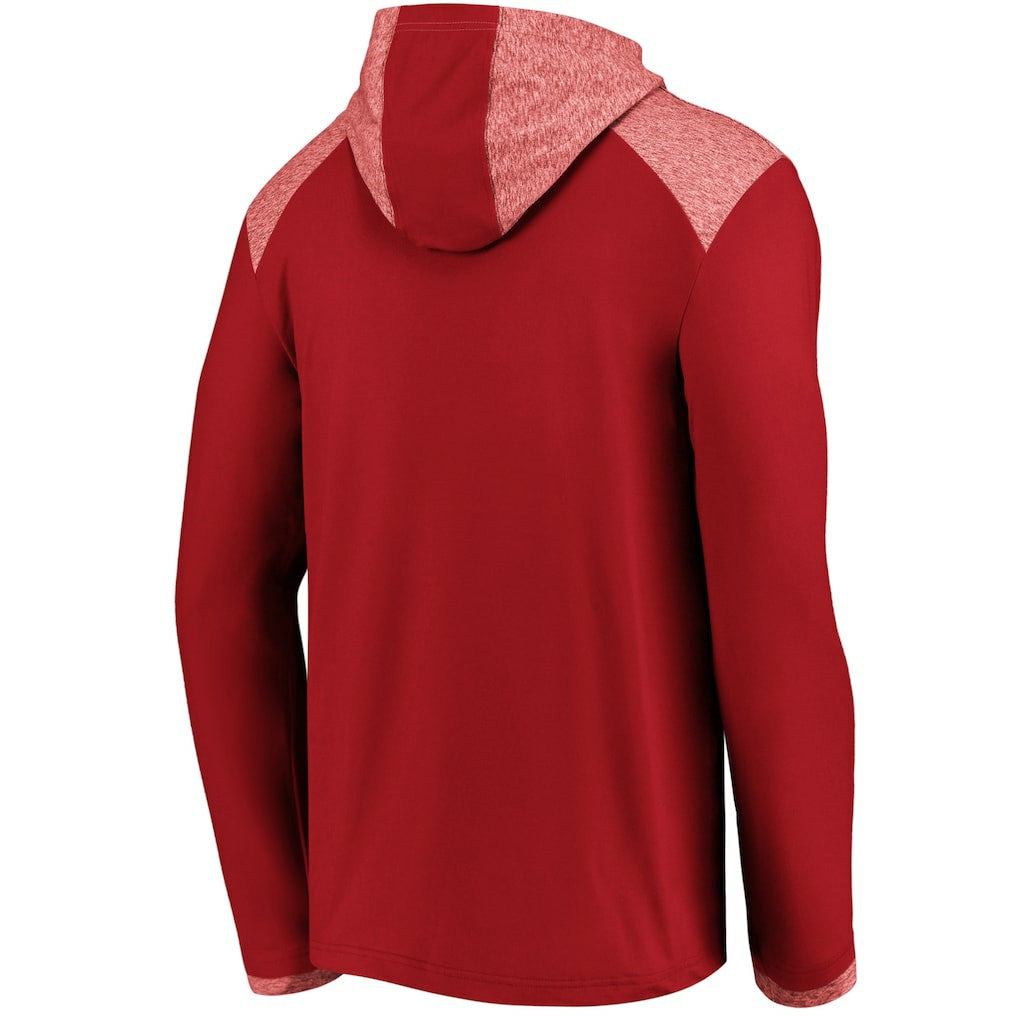 Arizona Cardinals Iconic Marbled Clutch Hoodie Long Sleeve T-Shirt - Cardinal outlet