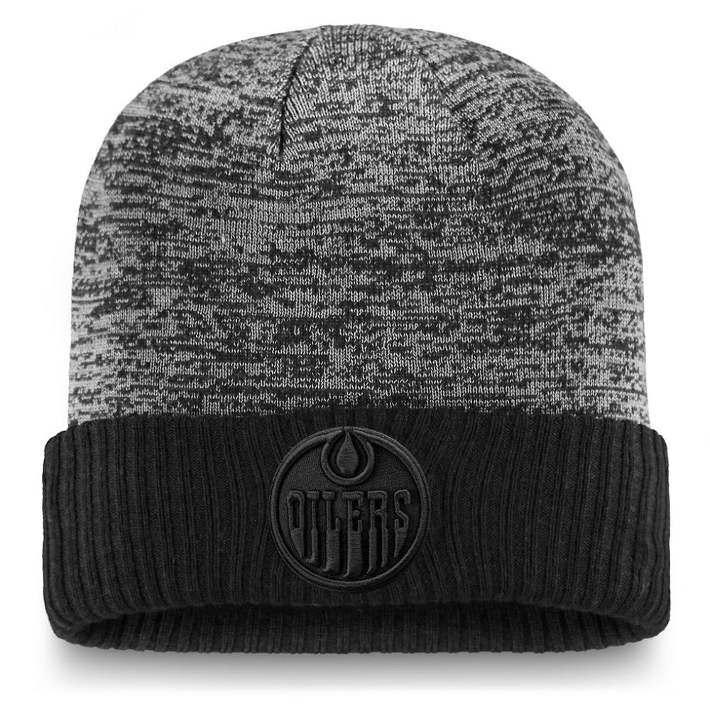Edmonton Oilers Fanatics Authentic Pro Travel & Training Cuffed Knit Hat - Black Hats