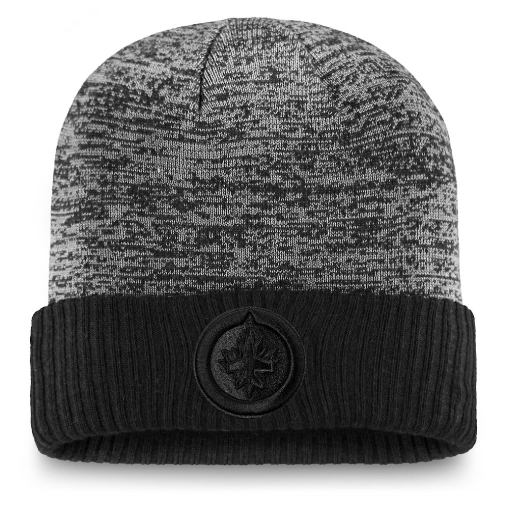 Winnipeg Jets Fanatics Authentic Pro Travel & Training Cuffed Knit Hat - Black Hats