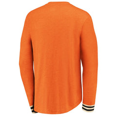 Philadelphia Flyers Fanatics True Classics Henley Long Sleeve T-Shirt - Heathered Orange T-shirts