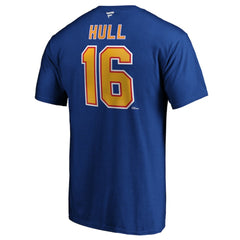 Brett Hull St. Louis Blues Fanatics Authentic Stack Retired Player Name & Number T-Shirt - Blue T-shirts