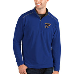 St. Louis Blues Antigua Glacier Quarter-Zip Pullover Jacket - Blue Pullover