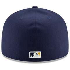 Milwaukee Brewers Home Authentic Collection On-Field 59FIFTY Fitted Hat Navy