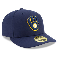 Milwaukee Brewers Authentic Collection On-Field Low Profile 59FIFTY Fitted Hat Navy