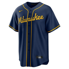 Christian Yelich Milwaukee Brewers Alternate 2 Replica Jersey Navy