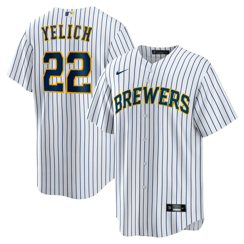 Christian Yelich Milwaukee Brewers Alternate Replica Player Jersey White
