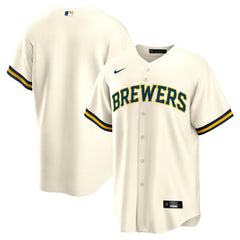 Milwaukee Brewers Home Replica Team Jersey Cream