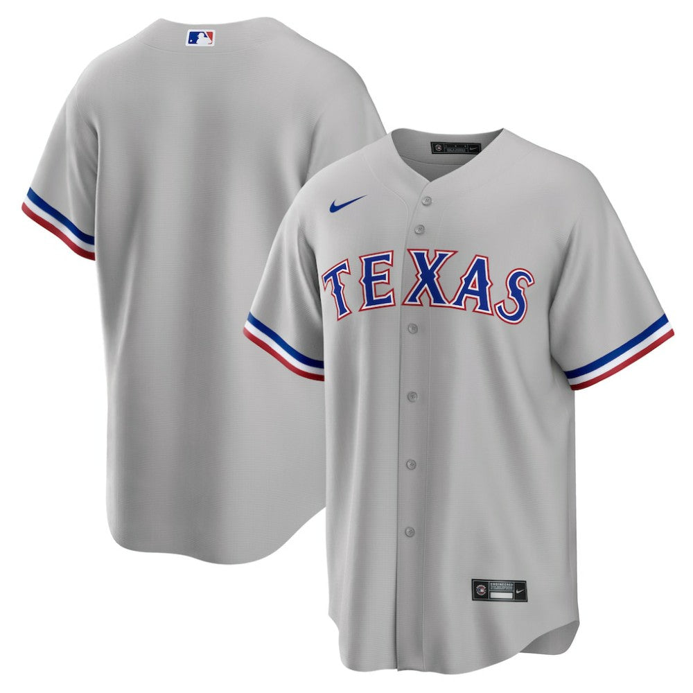 Texas Rangers Road Replica Team Jersey Gray