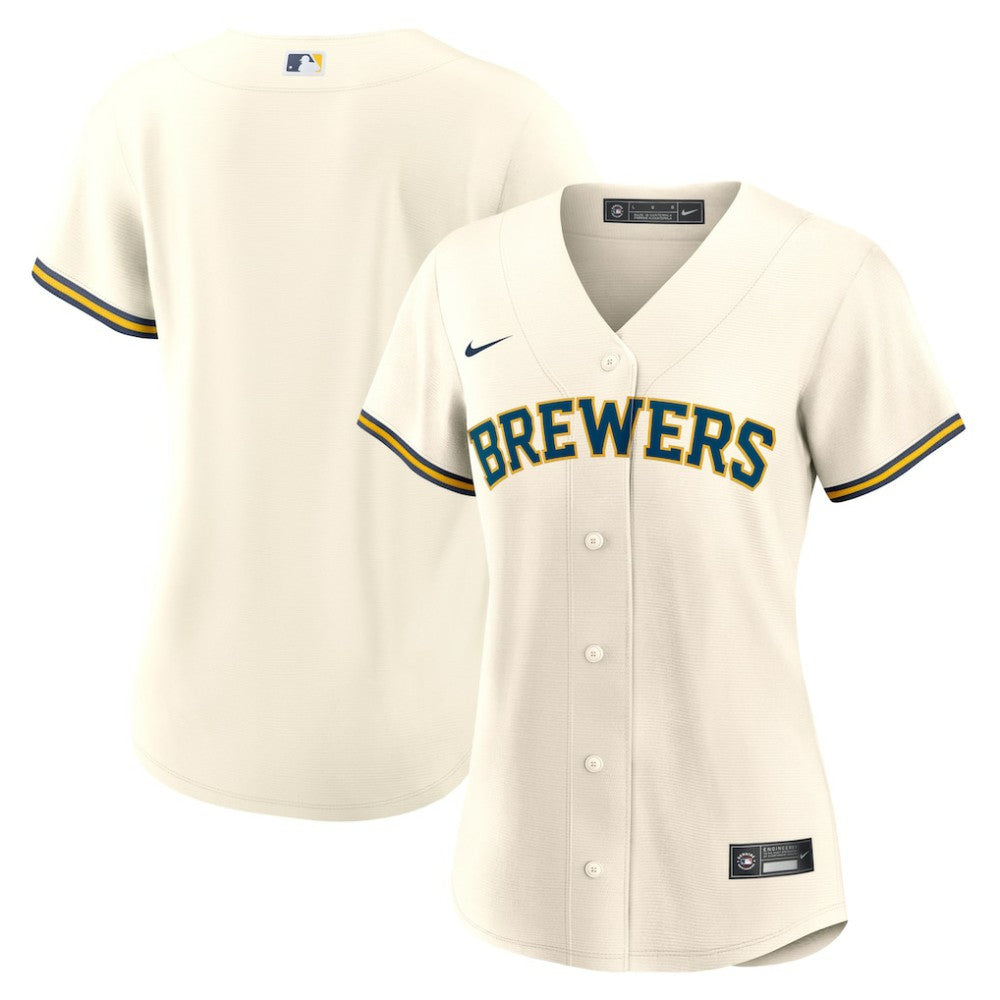 Milwaukee Brewers Women's Home Replica Team Jersey Cream