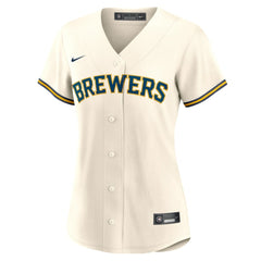 Milwaukee Brewers Women's Home Replica Team Jersey Cream