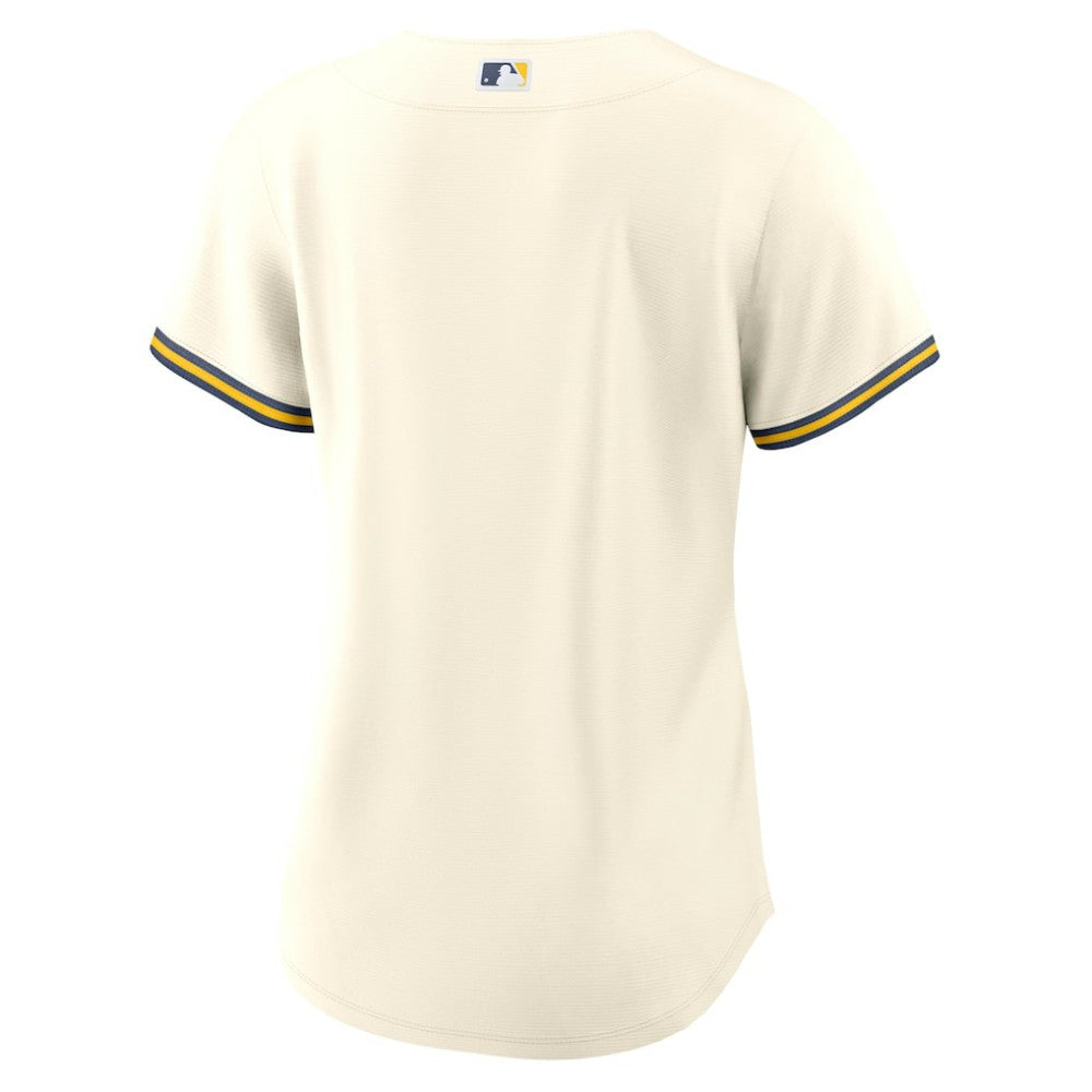 Milwaukee Brewers Women's Home Replica Team Jersey Cream