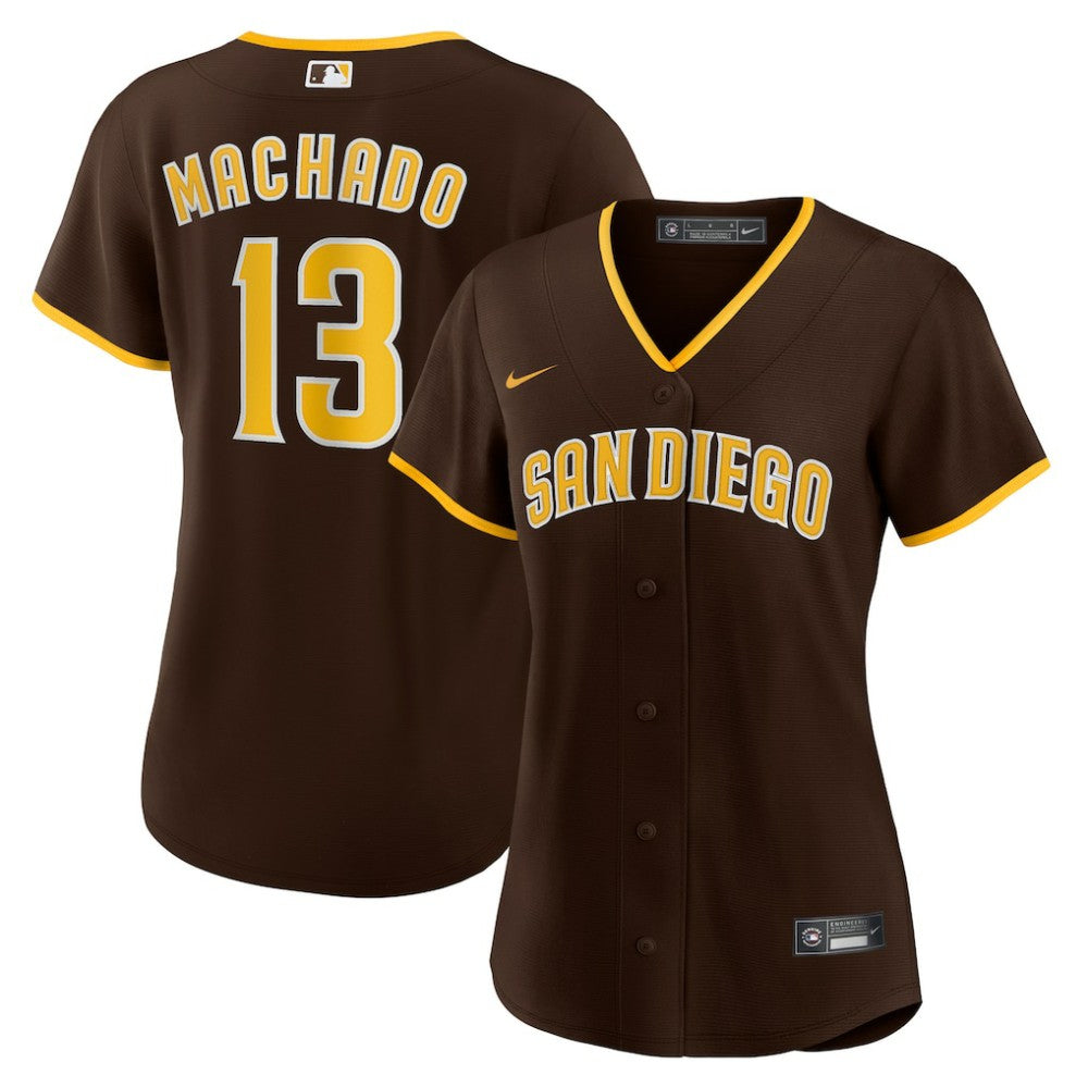 Manny Machado San Diego Padres Women's Road Replica Player Jersey Brown