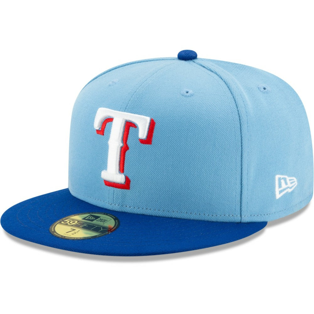 Texas Rangers On-Field Authentic Collection 59FIFTY Fitted Hat Light Blue/Royal