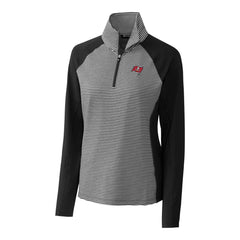 Tampa Bay Buccaneers Cutter & Buck Women's Forge Tonal Stripe Half-Zip Pullover Jacket - Black online