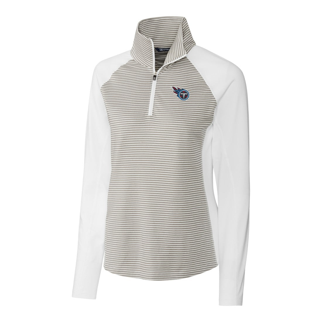 Tennessee Titans Cutter & Buck Women's Forge Tonal Stripe Half-Zip Pullover Jacket - White discount