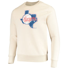 Texas Rangers Majestic Threads Fleece Pullover Sweatshirt Oatmeal