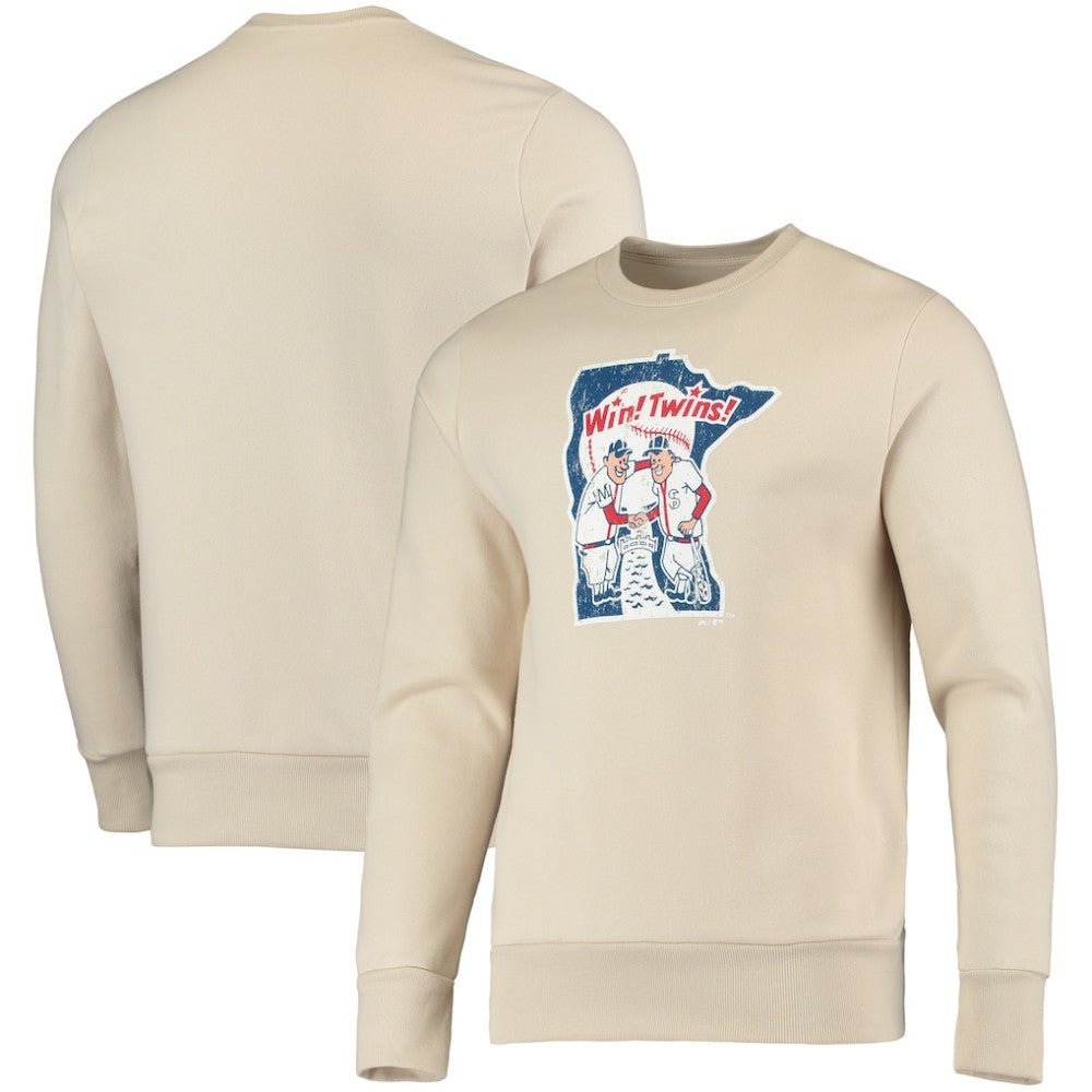 Minnesota Twins Majestic Threads Fleece Pullover Sweatshirt Oatmeal