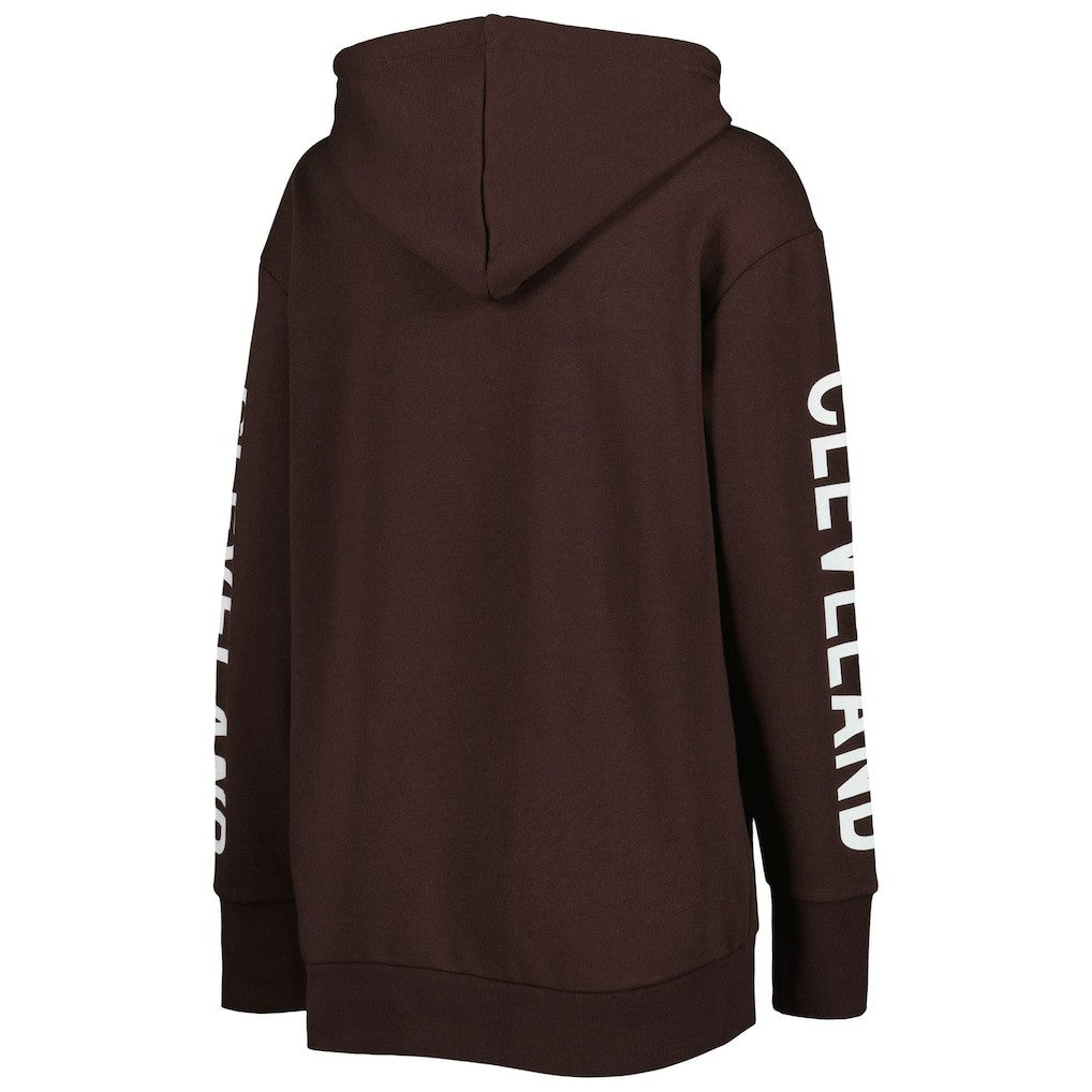 Cleveland Browns G-III 4Her by Carl Banks Women's Extra Point Pullover Hoodie - Brown outlet