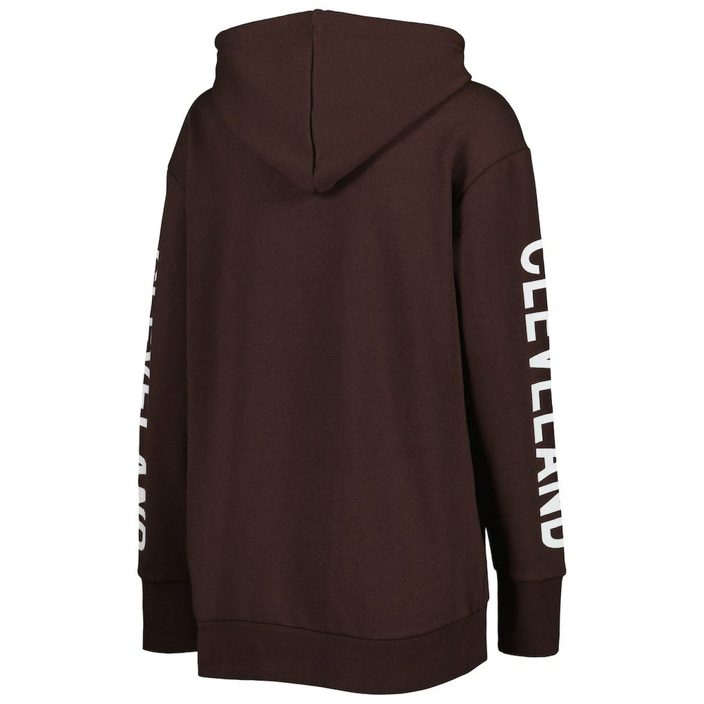 Cleveland Browns G-III 4Her by Carl Banks Women's Extra Point Pullover Hoodie - Brown outlet