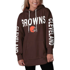 Cleveland Browns G-III 4Her by Carl Banks Women's Extra Point Pullover Hoodie - Brown outlet