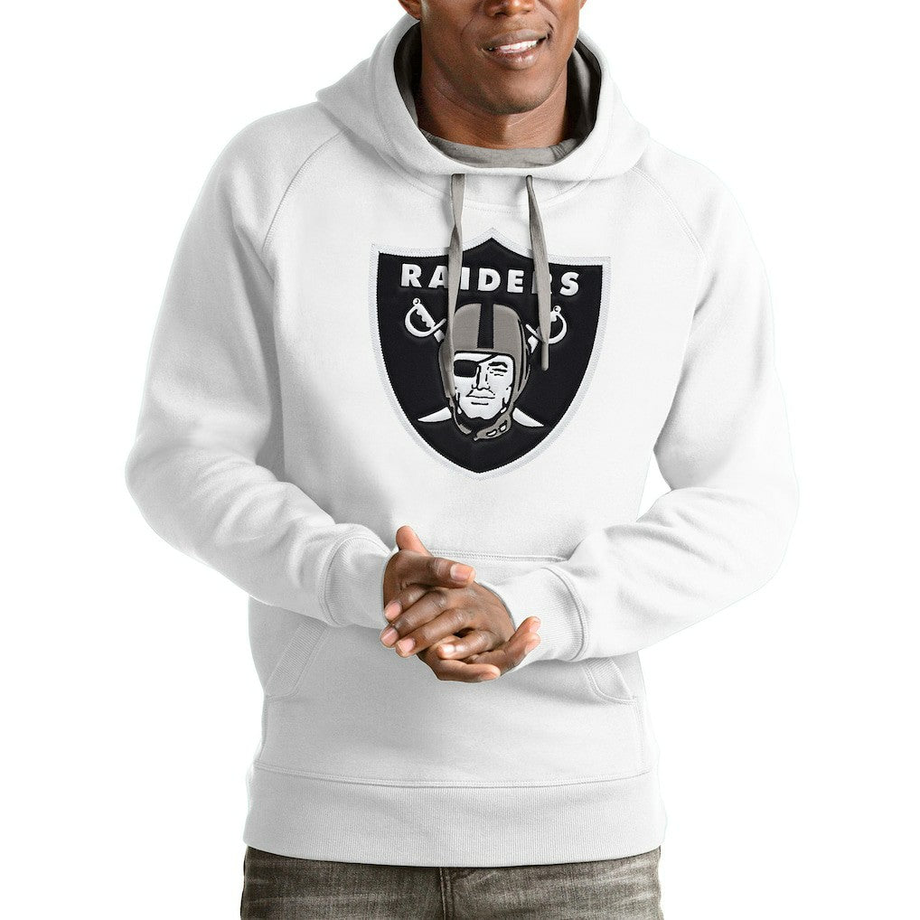 Las Vegas Raiders Antigua Victory Pullover Hoodie - White online