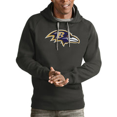 Baltimore Ravens Antigua Victory Pullover Hoodie - Charcoal sale